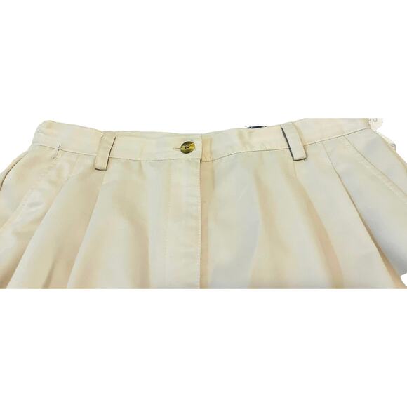 KAREN SCOTT WALKING SHORTS, WOMENS, 8, CREAMY BEIGE, BERMUDA, FRONT ZIP & BUTTON - Picture 2 of 11